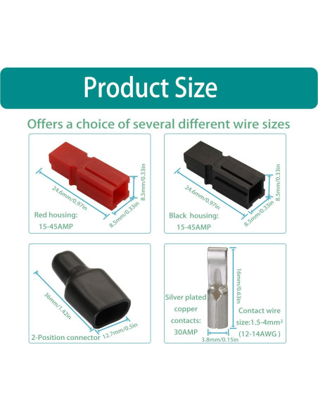20 Pares Conectores de Terminales Rápida 30A Raogoodcx