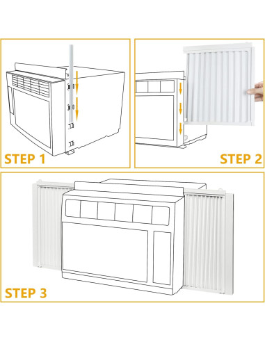 Conjunto de paneles laterales y marco para AC ventana LBG 8000BTU