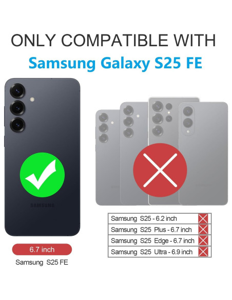 Funda de silicona Taneny para Samsung Galaxy S25 FE - Púrpura