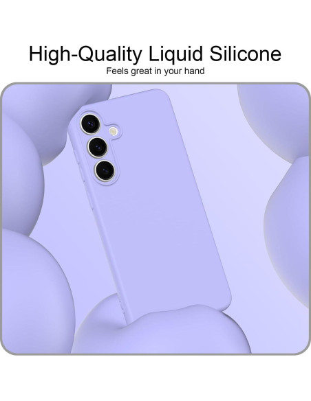 Funda de silicona Taneny para Samsung Galaxy S25 FE - Púrpura