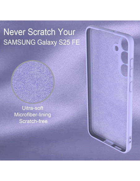 Funda de silicona Taneny para Samsung Galaxy S25 FE - Púrpura
