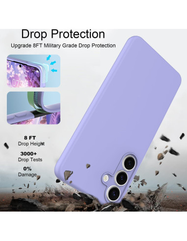 Funda de silicona Taneny para Samsung Galaxy S25 FE - Púrpura