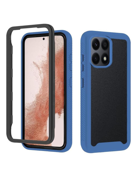 Funda Honor X8a Silicona Antigolpes 360 Transparente Azul