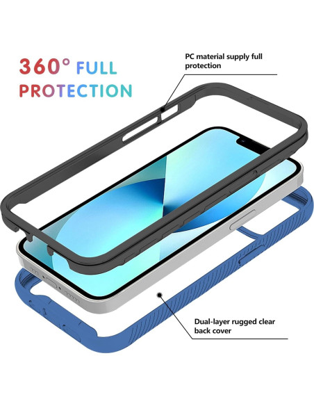 Funda Honor X8a Silicona Antigolpes 360 Transparente Azul