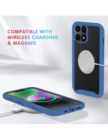 Funda Honor X8a Silicona Antigolpes 360 Transparente Azul