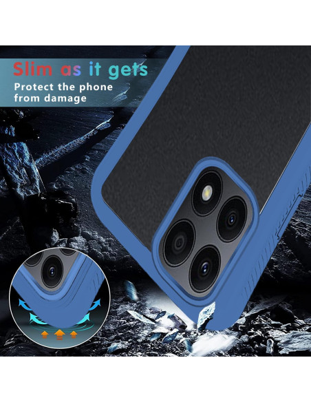 Funda Honor X8a Silicona Antigolpes 360 Transparente Azul