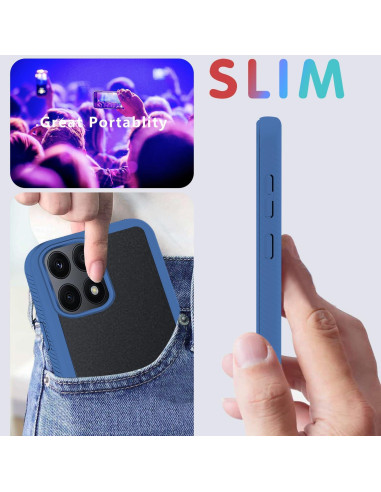 Funda Honor X8a Silicona Antigolpes 360 Transparente Azul