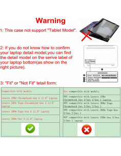 Funda Protectora Alapmk para Lenovo 100e/300e/300w Gen 4 11.6" 2