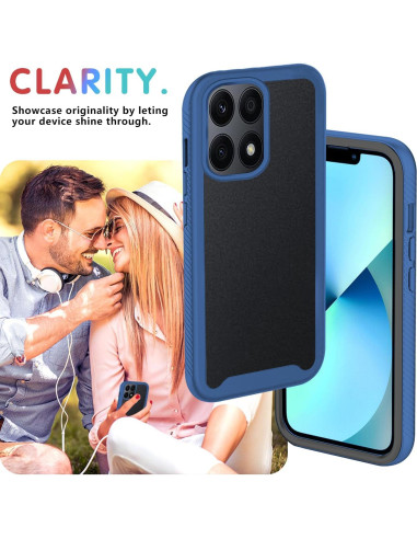 Funda Honor X8a Silicona Antigolpes 360 Transparente Azul
