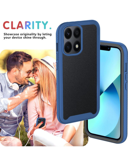 Funda Honor X8a Silicona Antigolpes 360 Transparente Azul