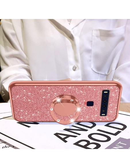 Funda Brillante para TCL 10L Nancheng Oro Rosa con Soporte