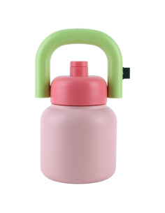 Botella Aislada Lufstd Rosa 0.98L Acero Inoxidable Boca Ancha