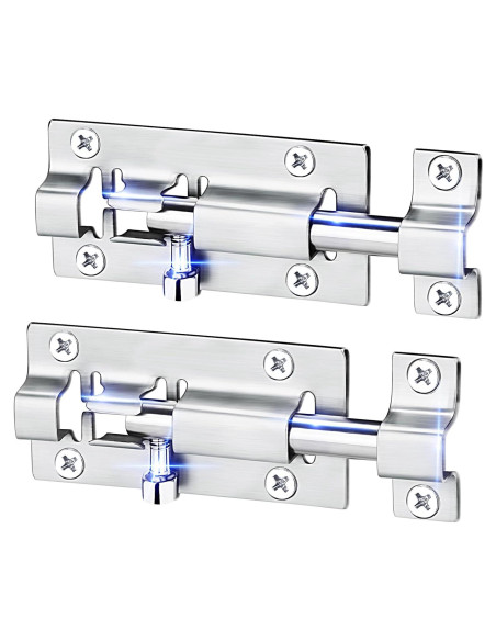 Cerrojo de Barril FATLODA 2 Paquete Acero Inoxidable 3"