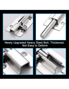 Cerrojo de Barril FATLODA 2 Paquete Acero Inoxidable 3" 2