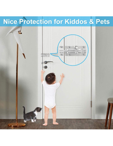 Cerrojo de Barril FATLODA 2 Paquete Acero Inoxidable 3"