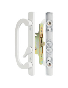 Juego de Manijas Corredizas MaxxGeek con Cerradura Mortaja Blanco