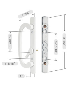 Juego de Manijas Corredizas MaxxGeek con Cerradura Mortaja Blanco 2