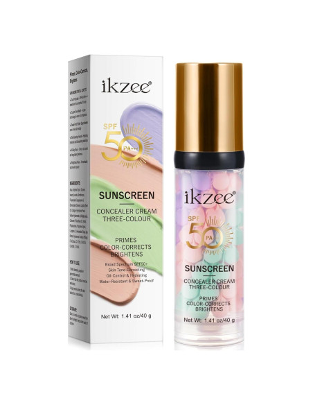 Primer Facial 3 en 1 SPF 50 Hidratante y Corrector de Color 40g