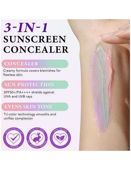 Primer Facial 3 en 1 SPF 50 Hidratante y Corrector de Color 40g