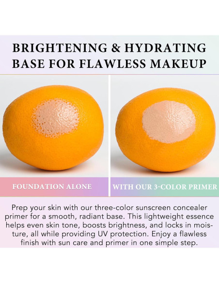 Primer Facial 3 en 1 SPF 50 Hidratante y Corrector de Color 40g