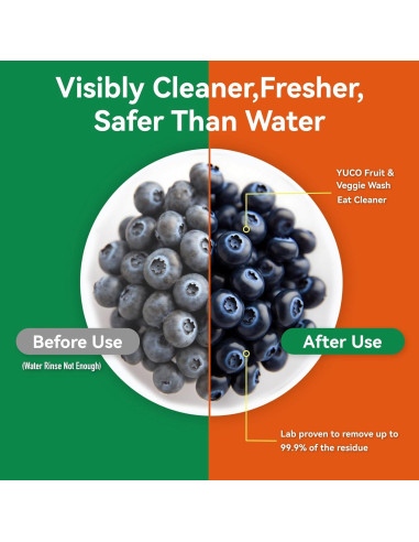 Hojas de Lavado de Frutas y Verduras YUCO - 30 Hojas Ecológicas