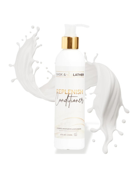 Acondicionador BASK & LATHER Replenish 227 g - Hidratación Profunda