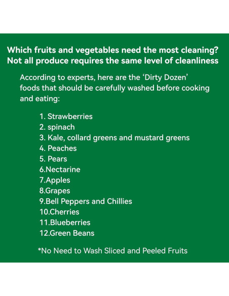 Hojas de Lavado de Frutas y Verduras YUCO - 30 Hojas Ecológicas