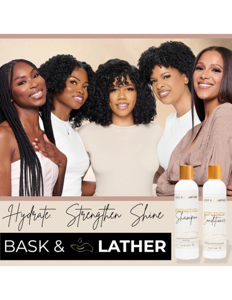 Acondicionador BASK & LATHER Replenish 227 g - Hidratación Profunda