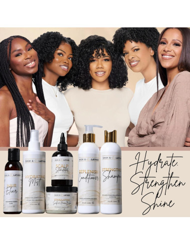 Acondicionador BASK & LATHER Replenish 227 g - Hidratación Profunda