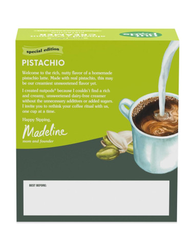 Crema de Pistacho Sin Azúcar nutpods 993.5 ml Vegana Keto