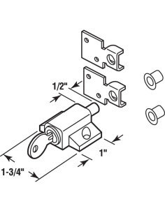 Cerradura de Puerta Corredera con Llave Prime-Line S 4005, Alta Resistencia 2