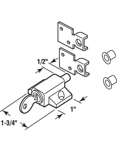 Cerradura de Puerta Corredera con Llave Prime-Line S 4005, Alta Resistencia