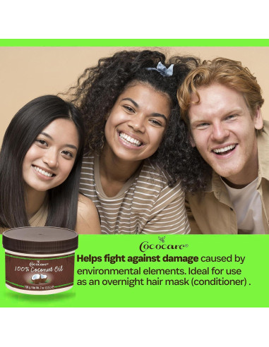 Aceite de Coco 100% Natural Cococare 198 g - Hidratante Piel y Cabello