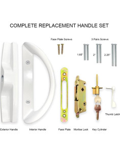 Juego de Manijas para Puerta Corrediza ALYWASAI con Cerradura 2