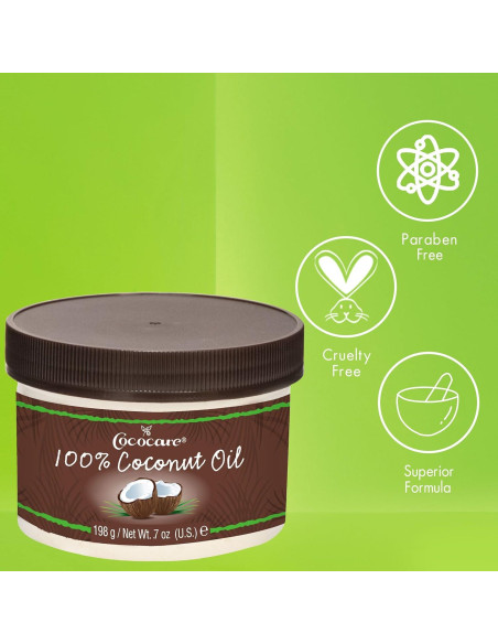 Aceite de Coco 100% Natural Cococare 198 g - Hidratante Piel y Cabello