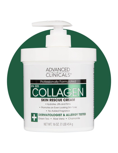 Crema de Colágeno Avanzada para Cuerpo y Cara 453.6g - Advanced Clinicals