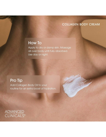 Crema de Colágeno Avanzada para Cuerpo y Cara 453.6g - Advanced Clinicals