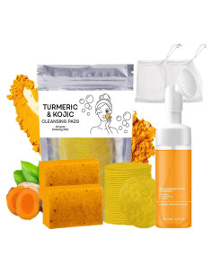 Juego de Cuidado Facial de Cúrcuma LuckNest 4 Piezas