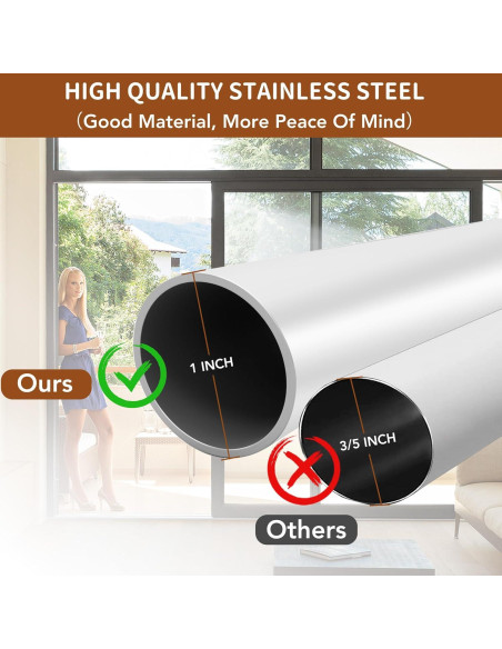 Barra de Seguridad Ajustable Widyana para Puertas Correderas 43-117 cm