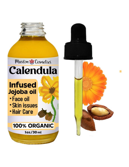 Aceite de Caléndula Orgánico 30ml - Cosméticos Musulmanes