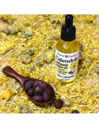 Aceite de Caléndula Orgánico 30ml - Cosméticos Musulmanes