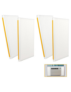 Paneles laterales de aire acondicionado LBG Products - 4 piezas, 43x23 cm, blanco