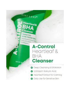 Limpiador Facial A-Control Heartleaf & BHA NINELESS 150g 2