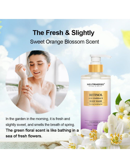 Gel de Ducha Antienvejecimiento Neutriherbs 500ml con Retinol y Aloe Vera