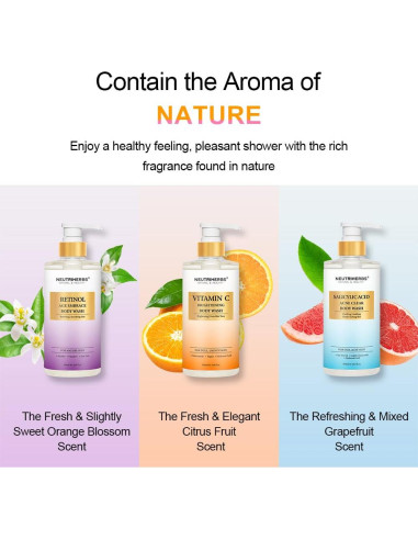 Gel de Ducha Antienvejecimiento Neutriherbs 500ml con Retinol y Aloe Vera