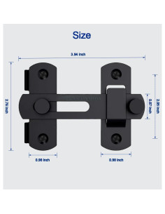 Cerradura de Puerta de Granero CRABSNAIL 4" Acero Inoxidable 2