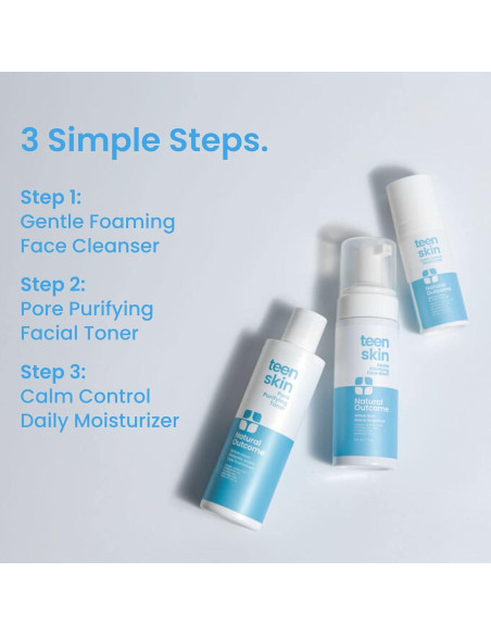 Kit de Cuidado Facial Natural Outcome para Adolescentes 3 Piezas