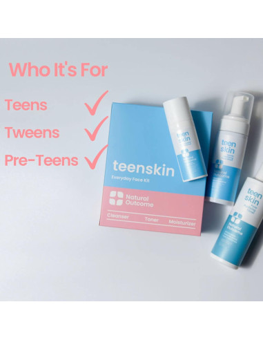Kit de Cuidado Facial Natural Outcome para Adolescentes 3 Piezas
