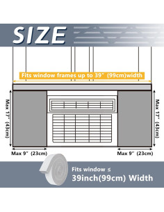Paneles de Aislamiento para Aire Acondicionado Ventana Flamorrow WACSF-01 2