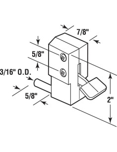 Cerradura de Puerta Corredera Prime-Line U 9877 Aluminio 2